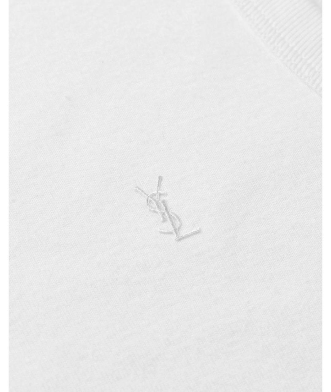 SAINT LAURENT Белая хлопковая майка, фото 3