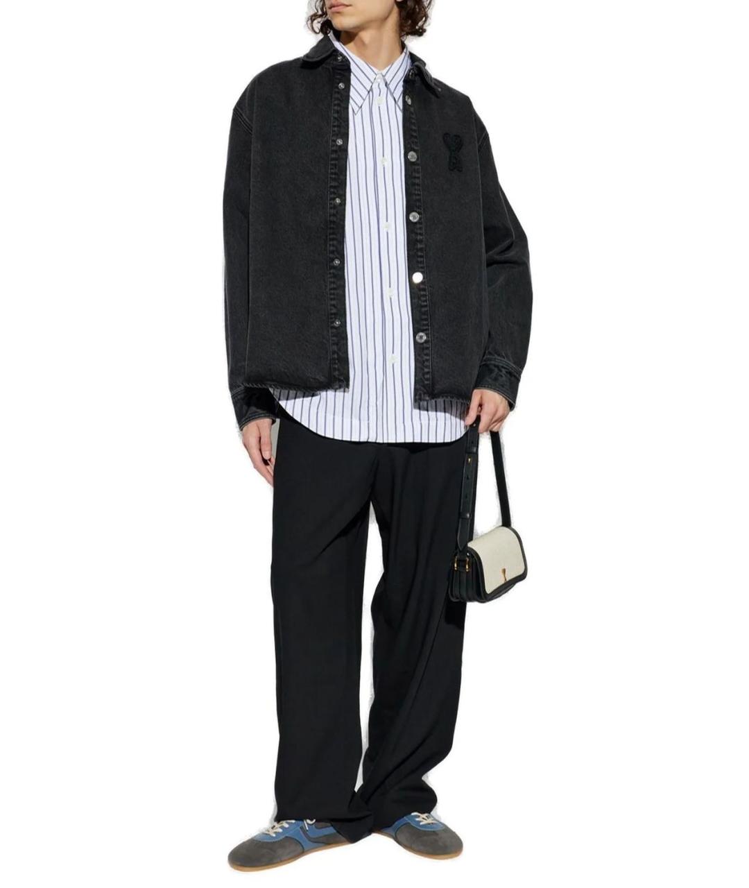 Ami Paris Черные шерстяные повседневные брюки, фото 2