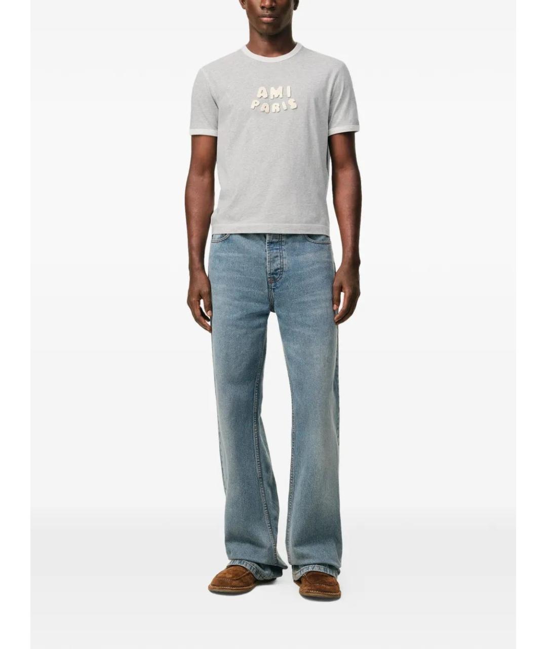Ami Paris Серая хлопковая футболка, фото 2