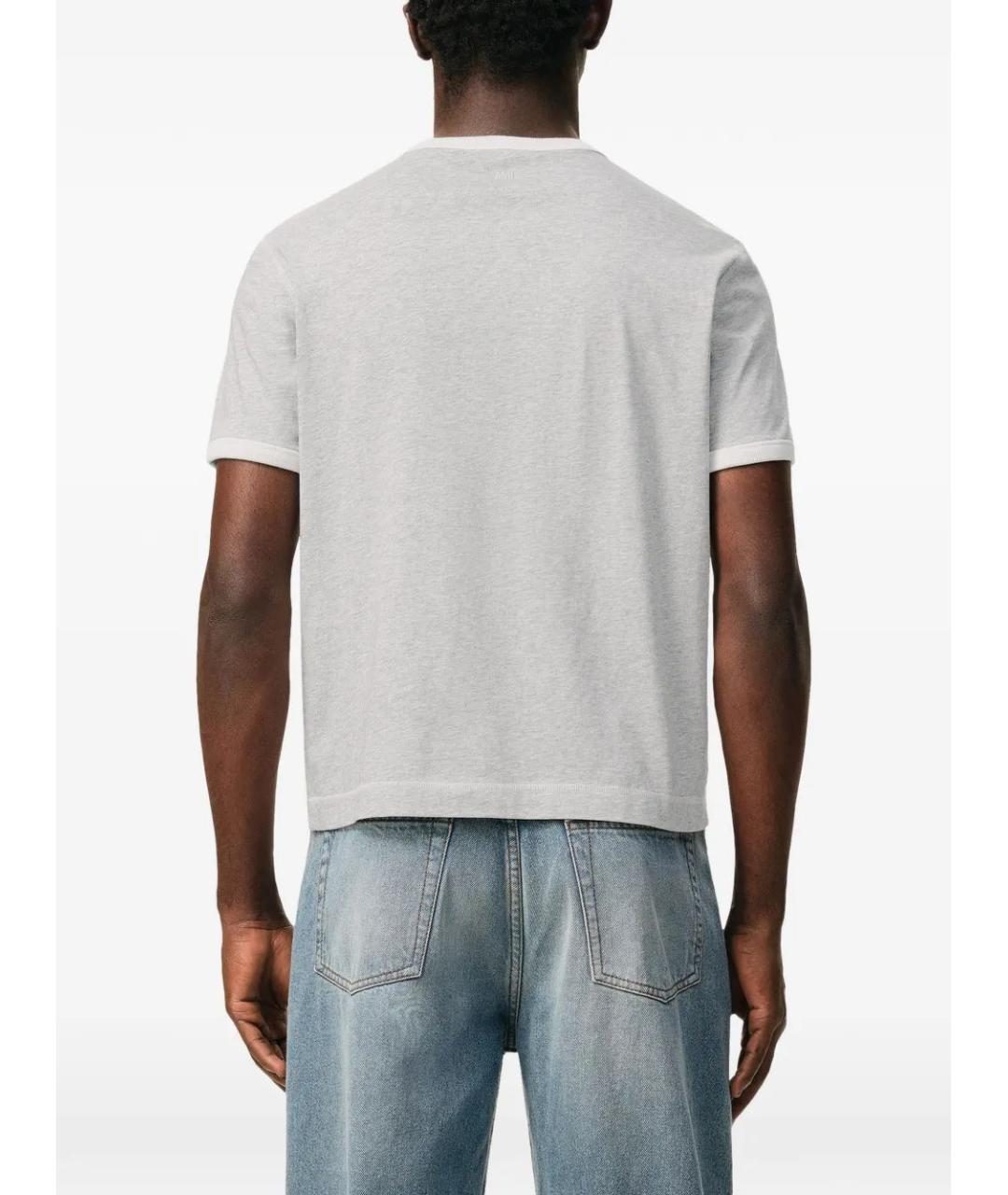 Ami Paris Серая хлопковая футболка, фото 4