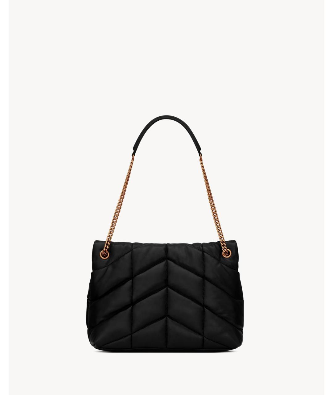 SAINT LAURENT Черная кожаная сумка через плечо, фото 2