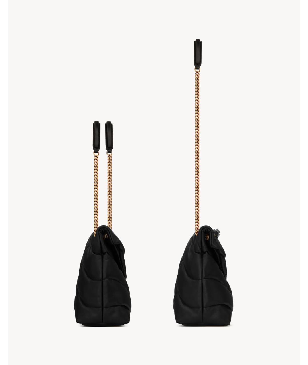 SAINT LAURENT Черная кожаная сумка через плечо, фото 3