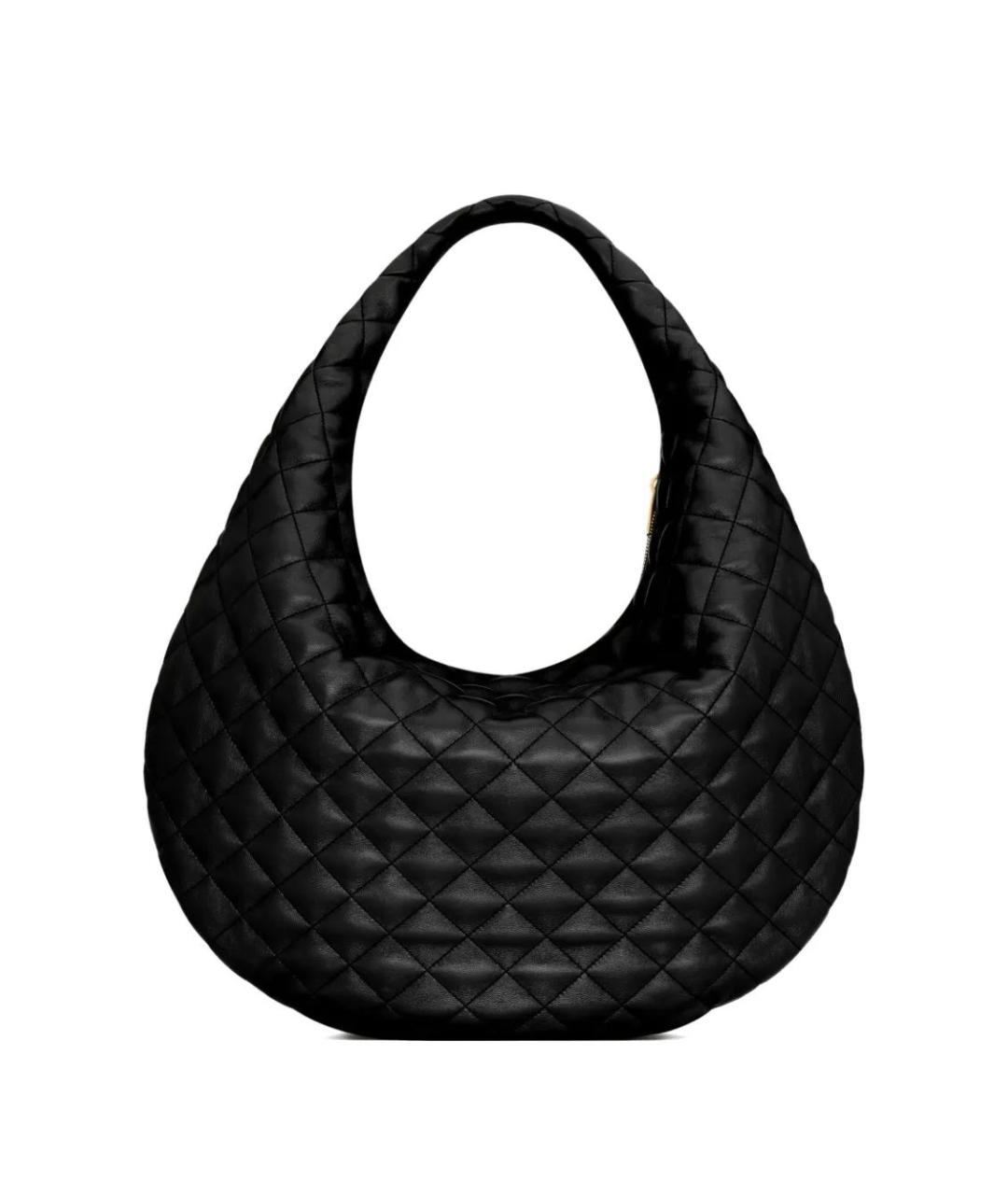 SAINT LAURENT Черная кожаная сумка тоут, фото 2