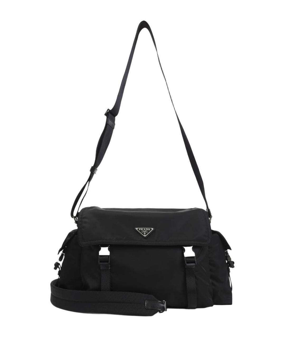 PRADA Черная синтетическая сумка на плечо, фото 1