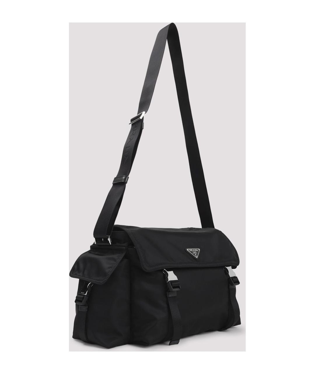 PRADA Черная синтетическая сумка на плечо, фото 3