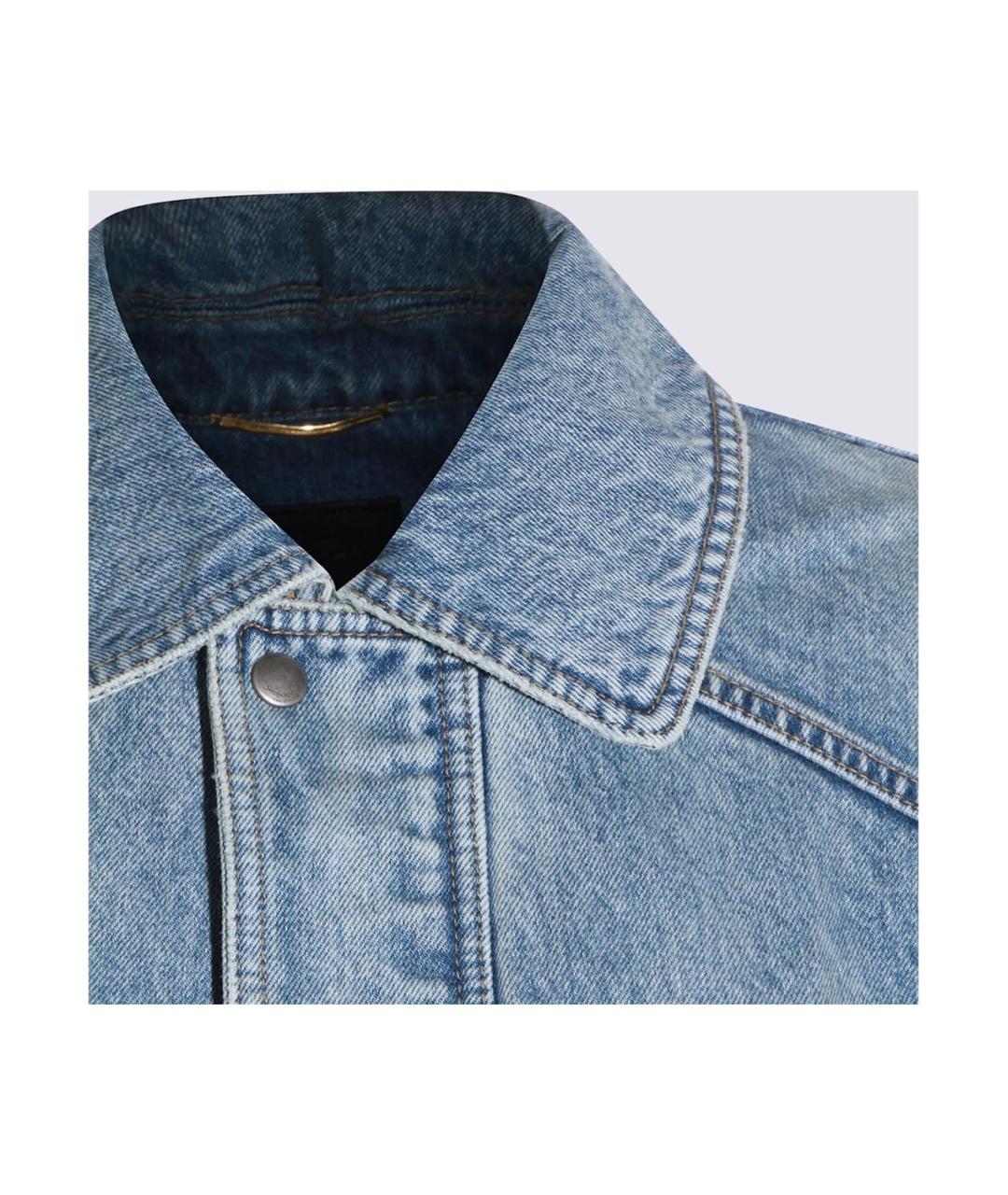 SAINT LAURENT Синяя хлопковая куртка, фото 4