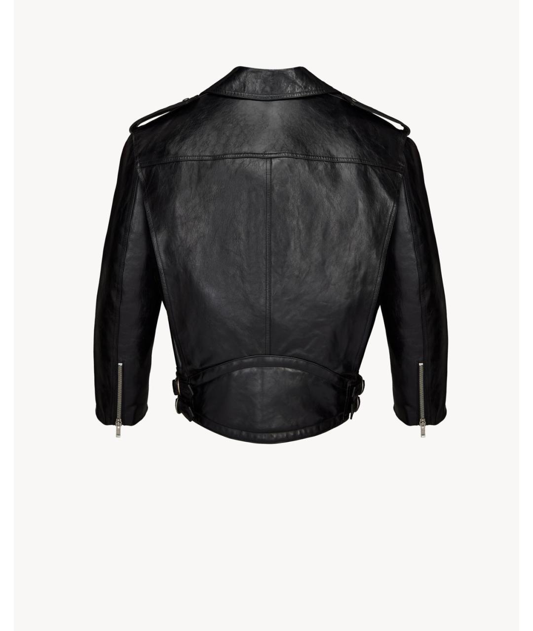 SAINT LAURENT Черная кожаная куртка, фото 2