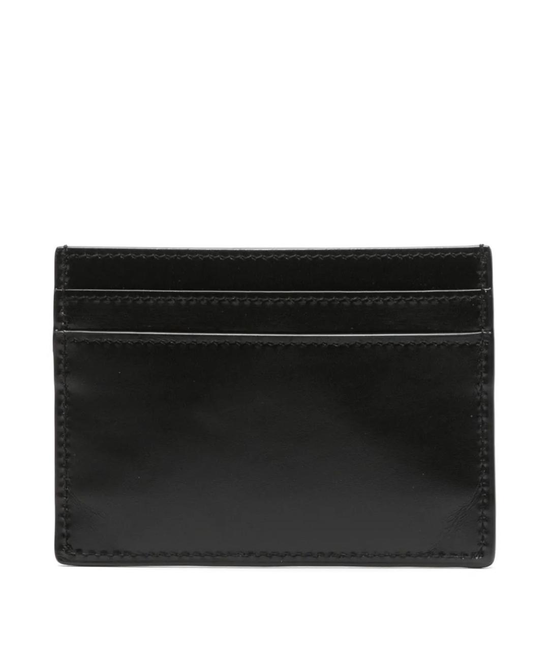 SAINT LAURENT Черный кожаный кардхолдер, фото 2