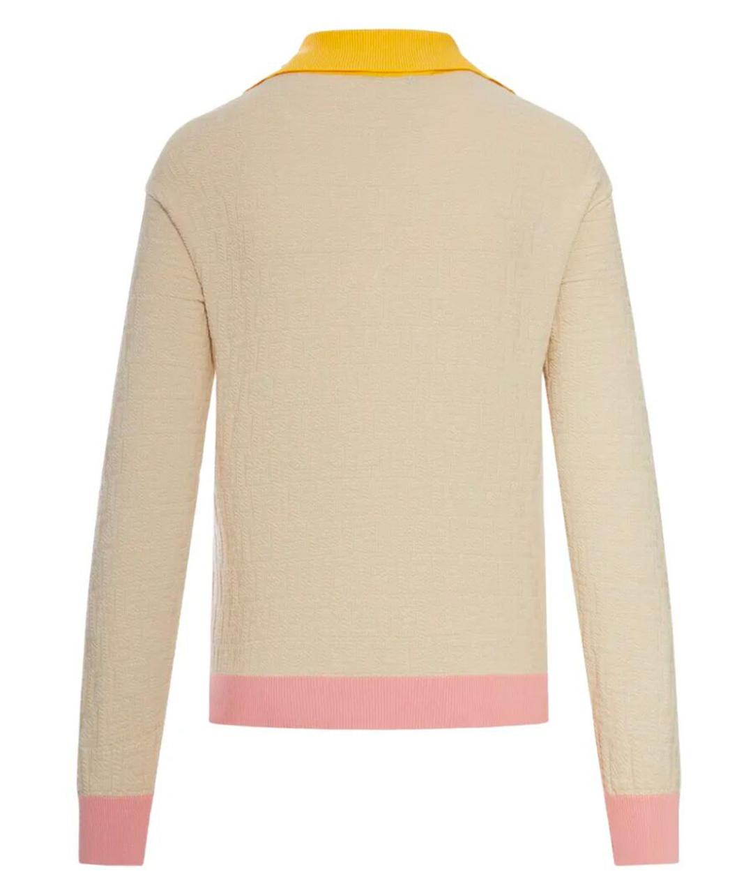 FENDI Бежевый хлопковый джемпер / свитер, фото 2