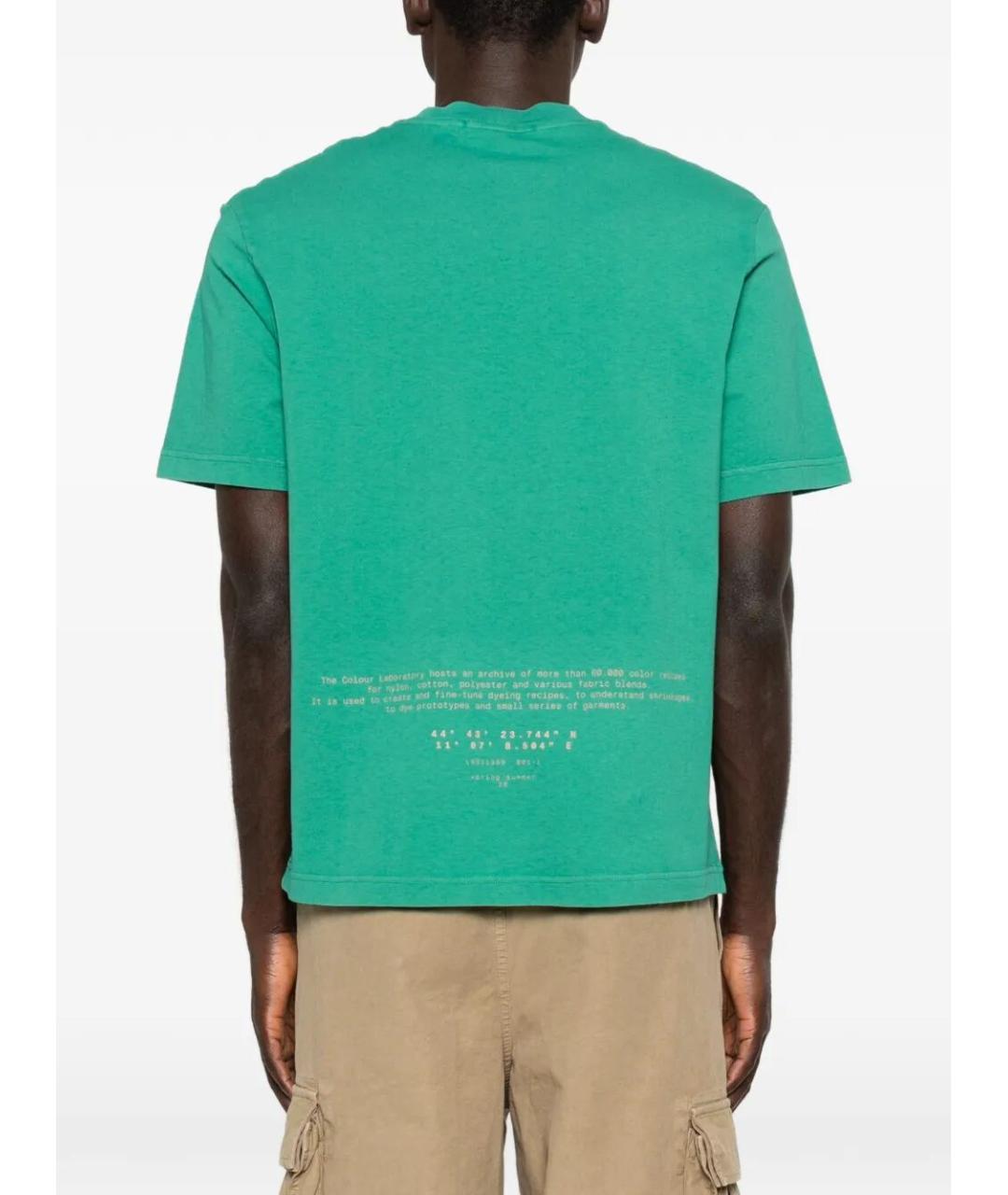 STONE ISLAND Зеленая хлопковая футболка, фото 3