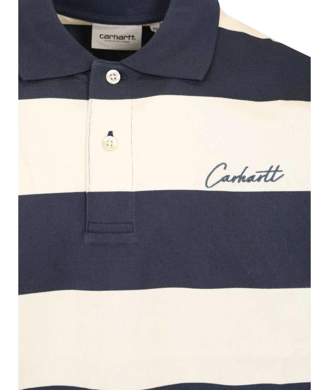 CARHARTT WIP Синяя хлопковая футболка, фото 2