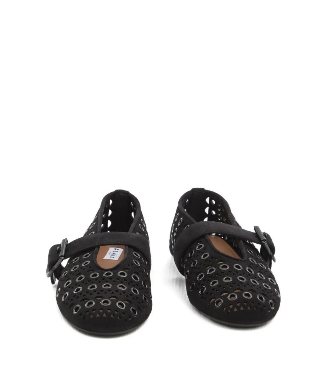 ALAIA Черные кожаные балетки, фото 5