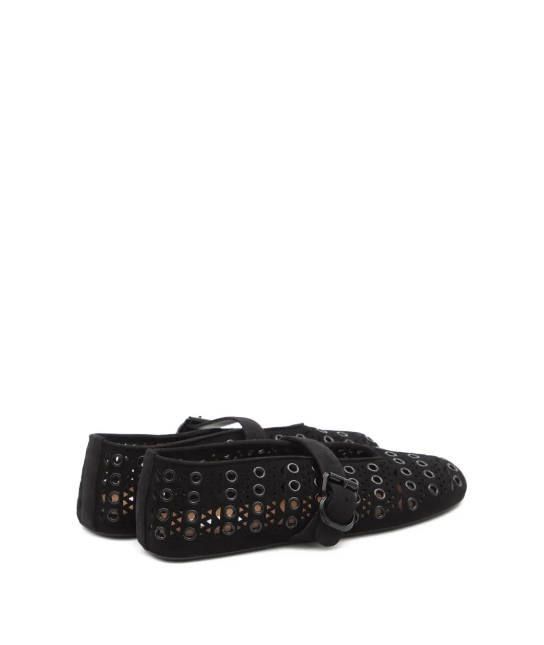 ALAIA Черные кожаные балетки, фото 3