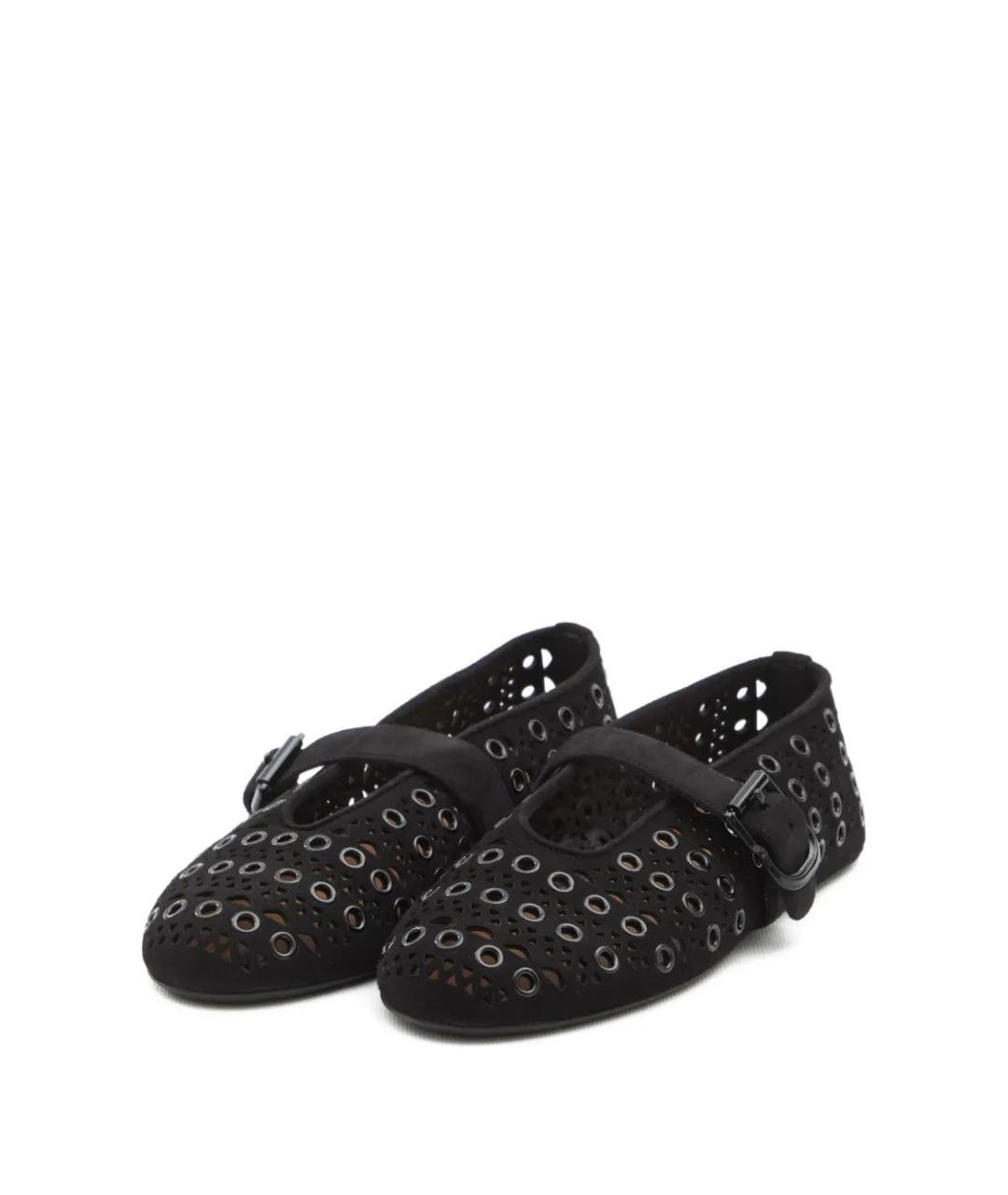 ALAIA Черные кожаные балетки, фото 2