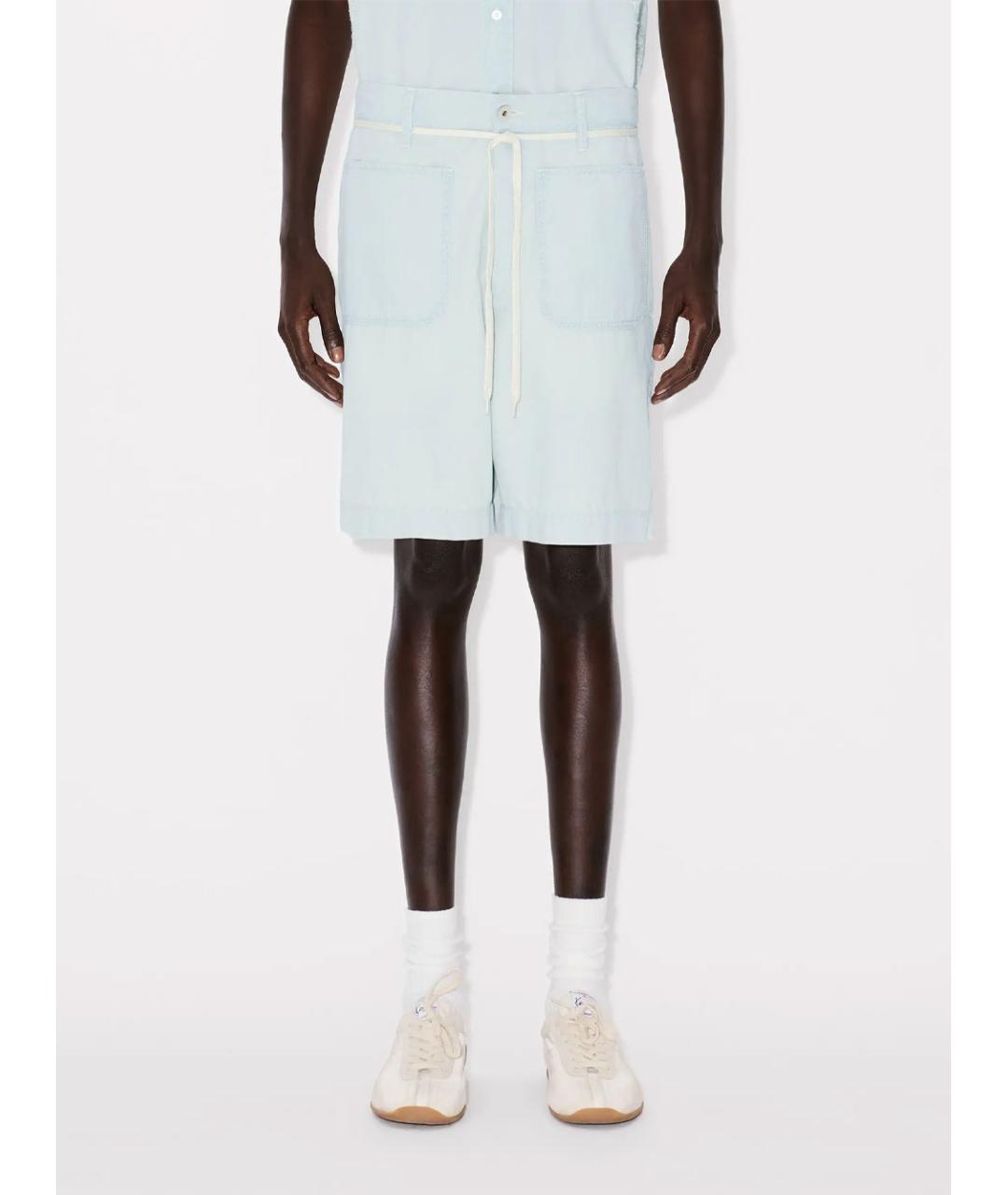 KENZO Синие хлопковые шорты, фото 3