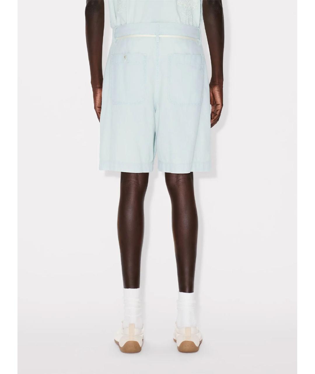 KENZO Синие хлопковые шорты, фото 4