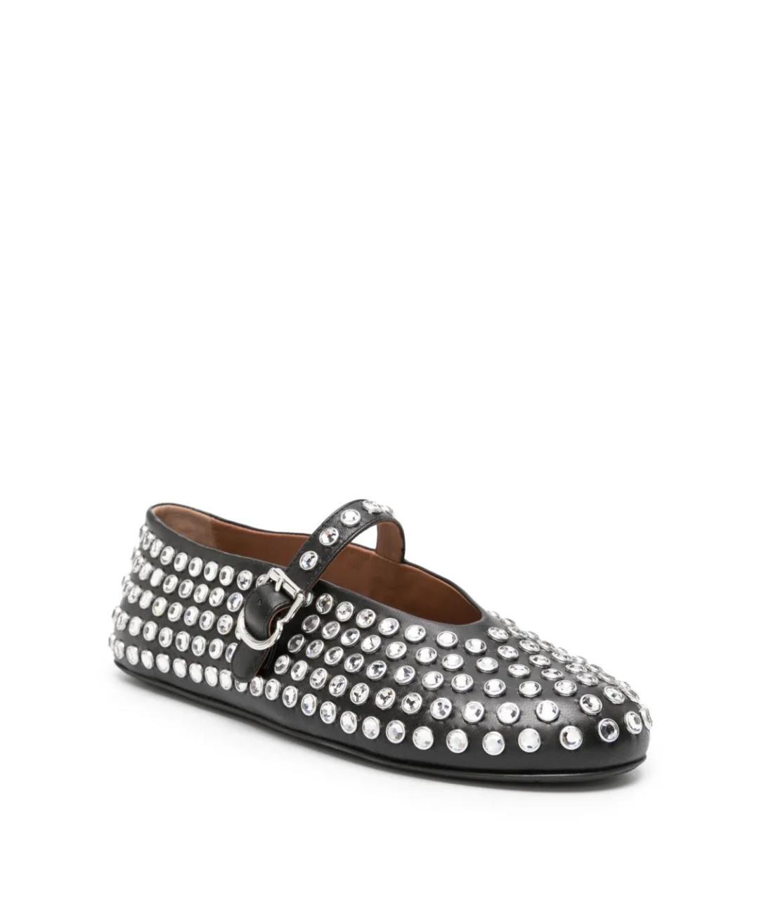 ALAIA Черные кожаные балетки, фото 2