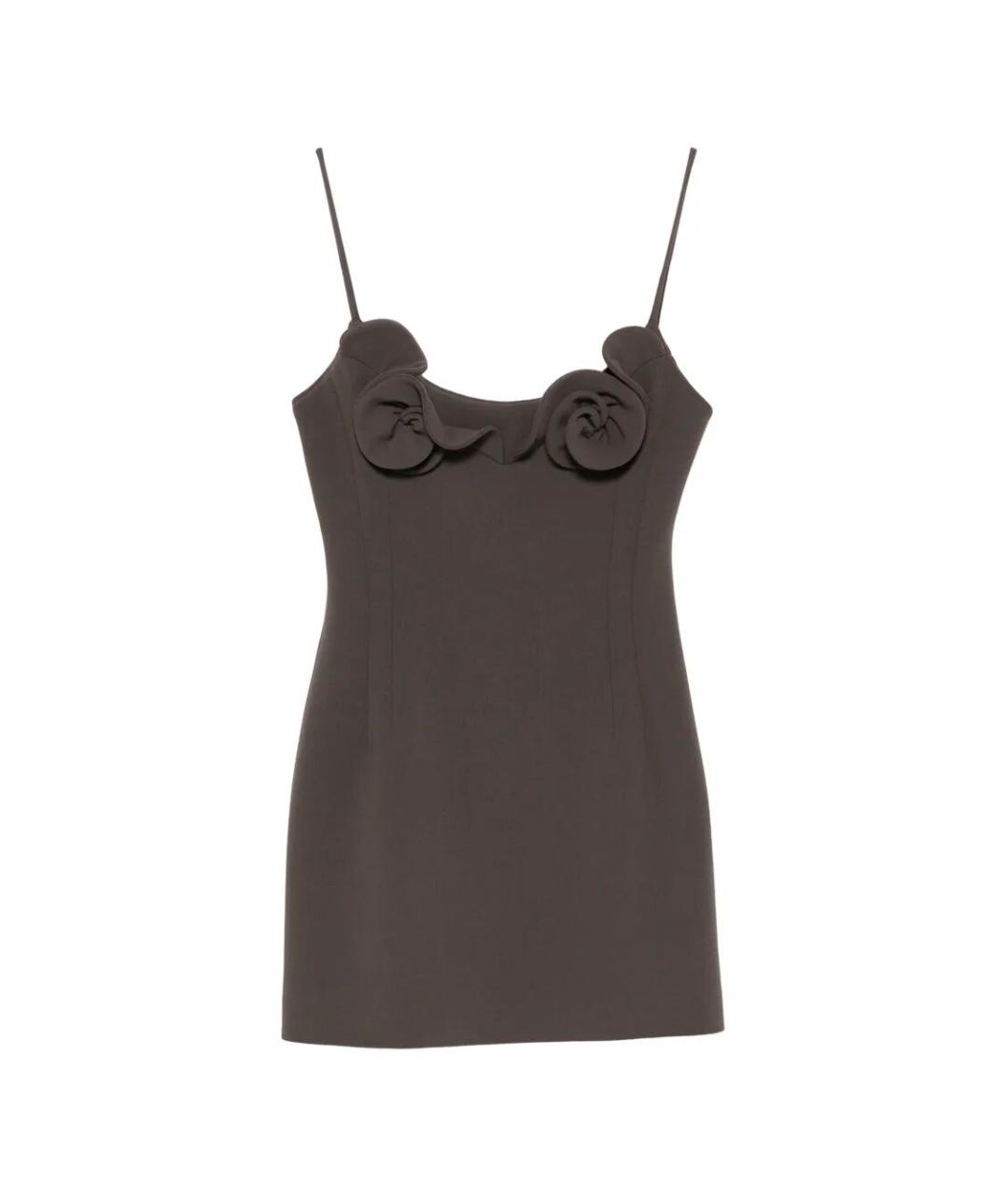 MAGDA BUTRYM Коричневое шерстяное вечернее платье, фото 1