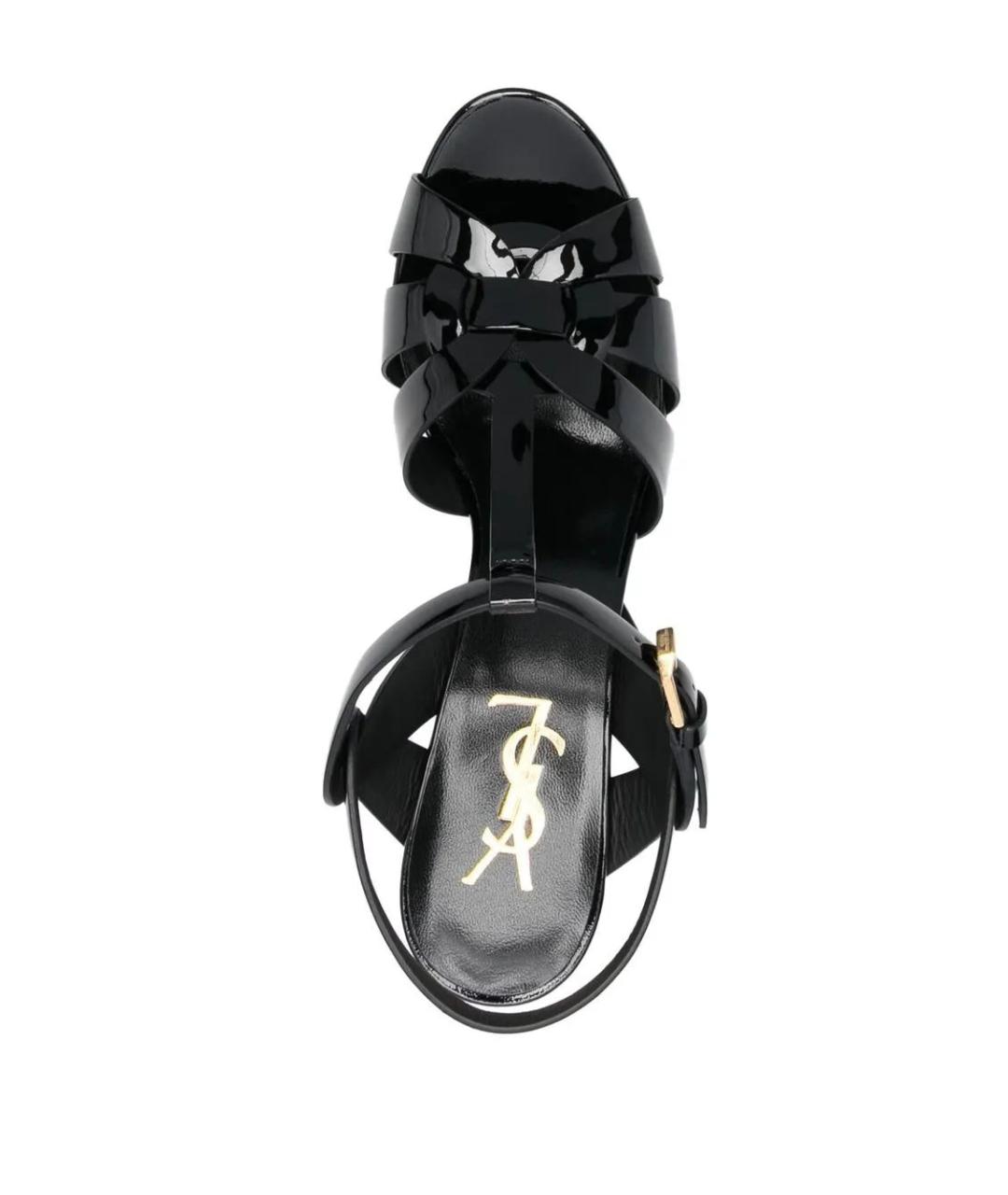 SAINT LAURENT Черные кожаные туфли, фото 4
