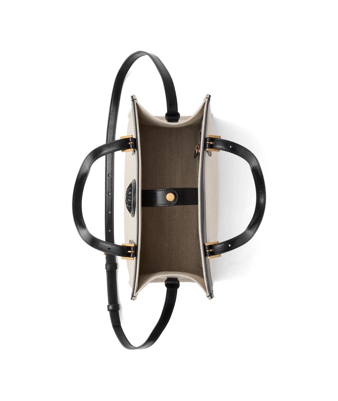 VERSACE Бежевая хлопковая сумка тоут, фото 3