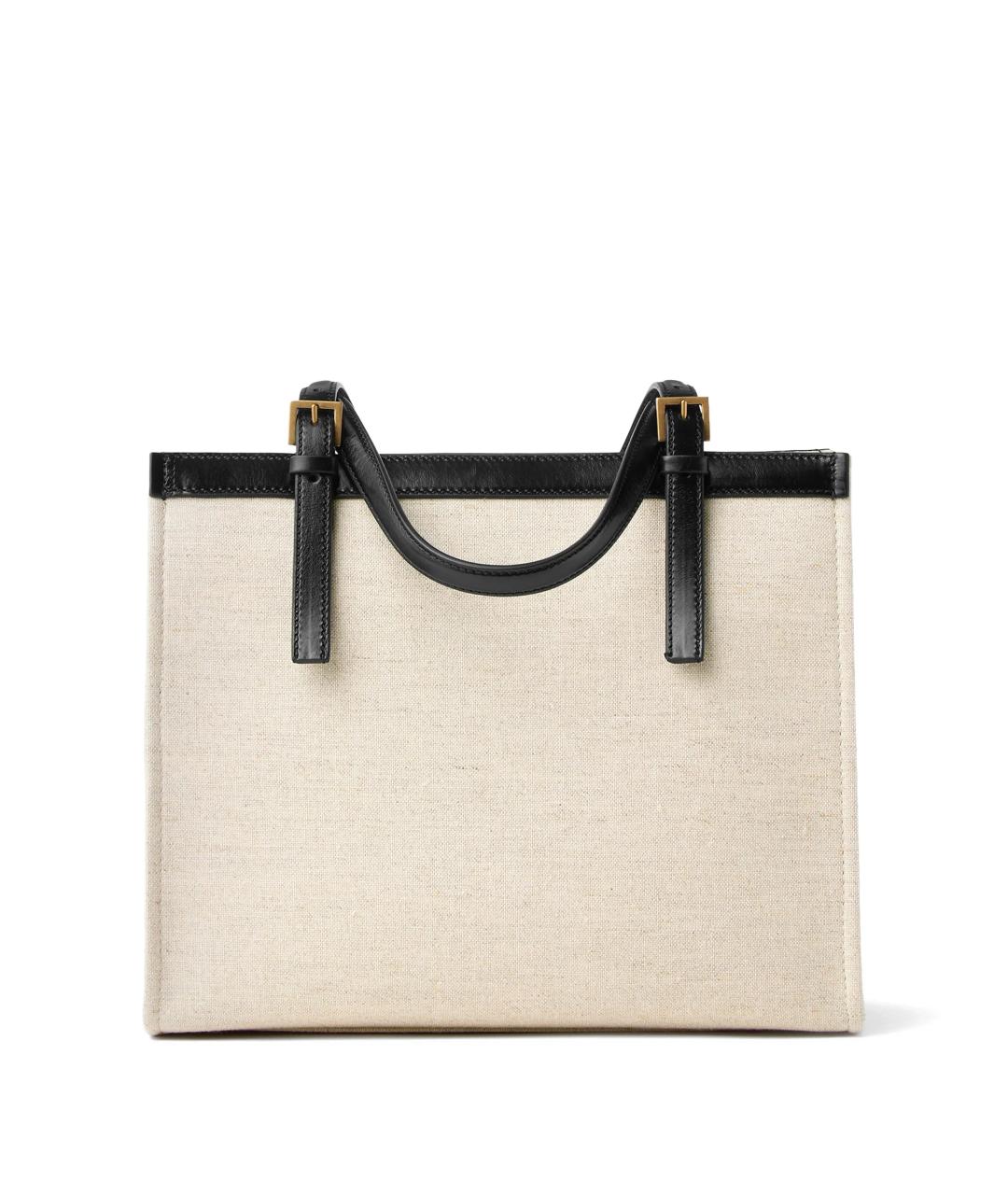 VERSACE Бежевая хлопковая сумка тоут, фото 4