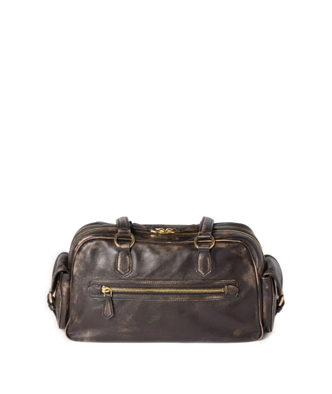 MIU MIU Коричневая кожаная сумка через плечо, фото 5