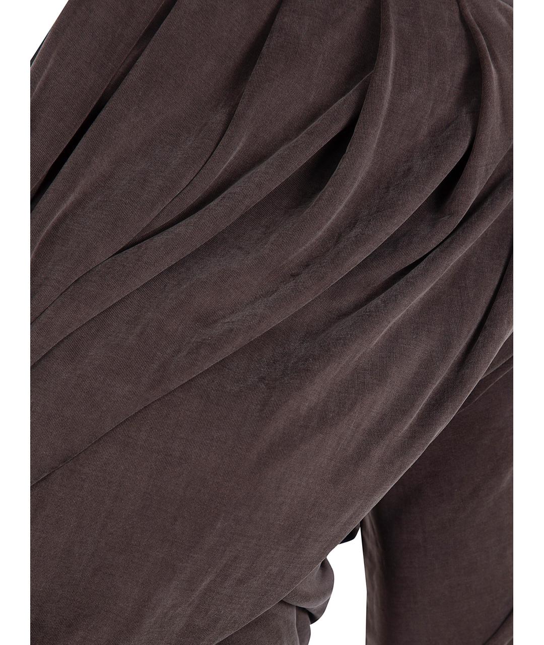 BALMAIN Коричневое вискозное коктейльное платье, фото 3