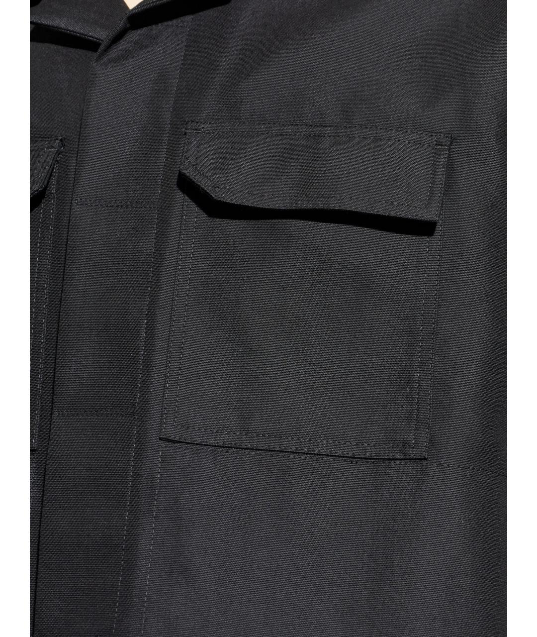 RICK OWENS Черная хлопковая кэжуал рубашка, фото 5