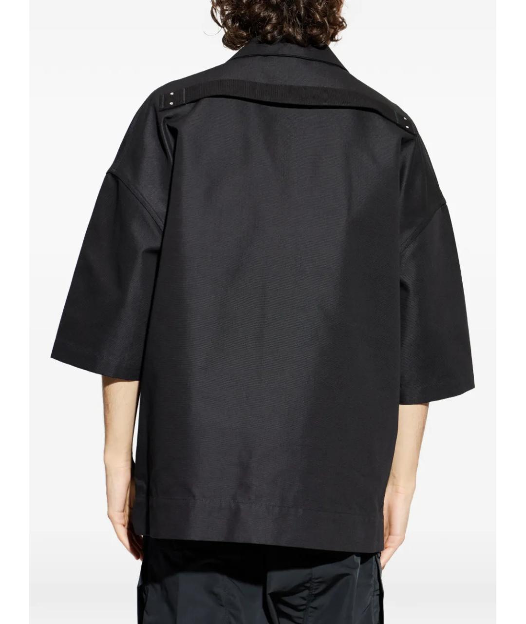 RICK OWENS Черная хлопковая кэжуал рубашка, фото 4