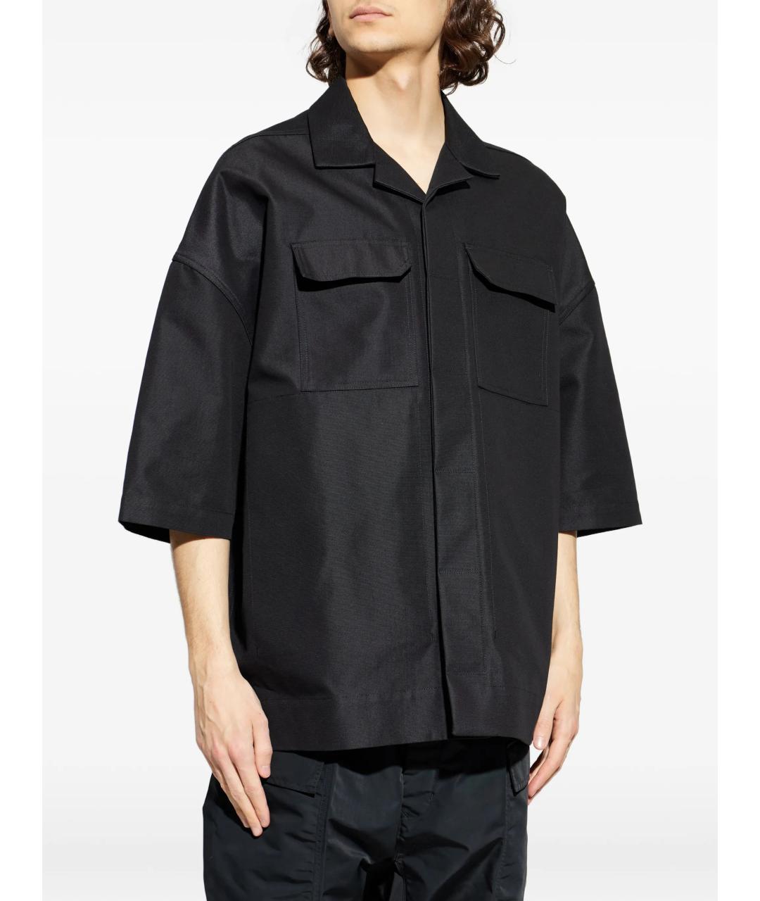 RICK OWENS Черная хлопковая кэжуал рубашка, фото 3