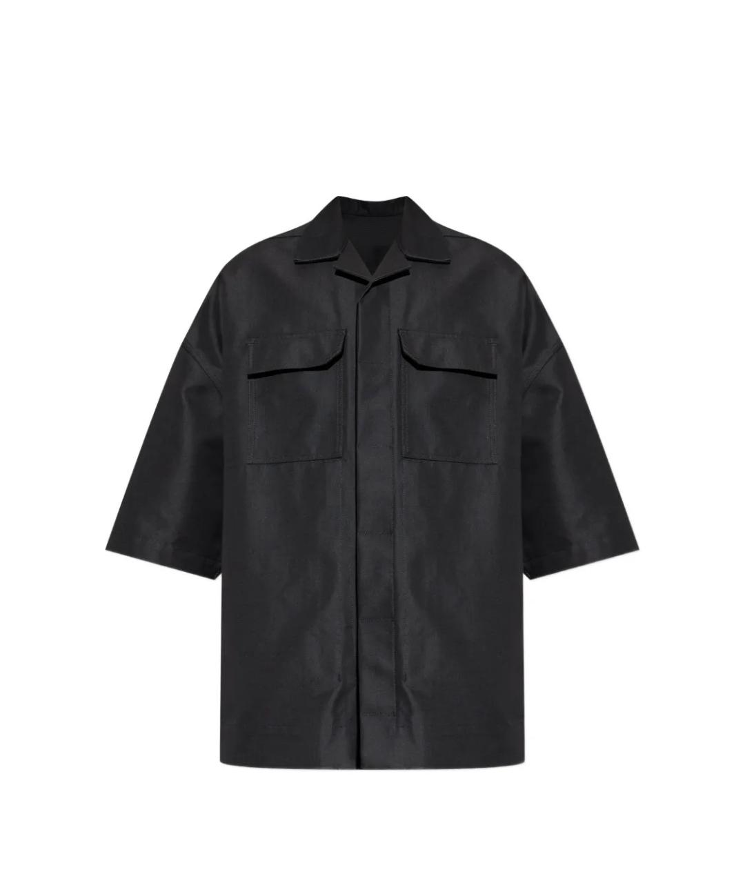 RICK OWENS Черная хлопковая кэжуал рубашка, фото 1