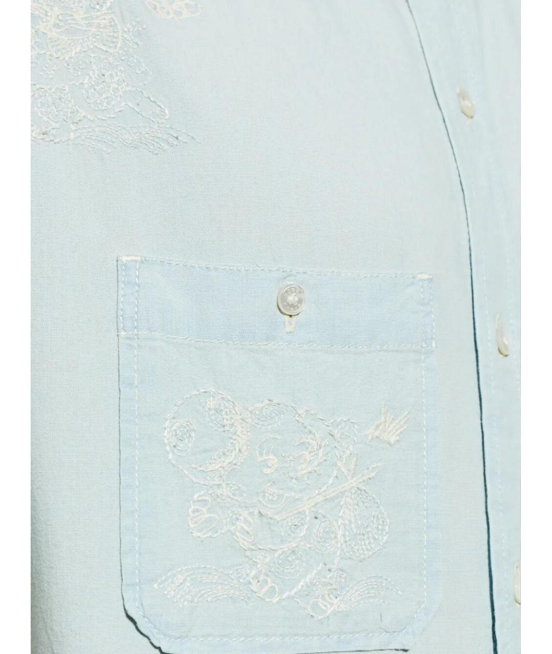 KENZO Синяя хлопковая кэжуал рубашка, фото 5