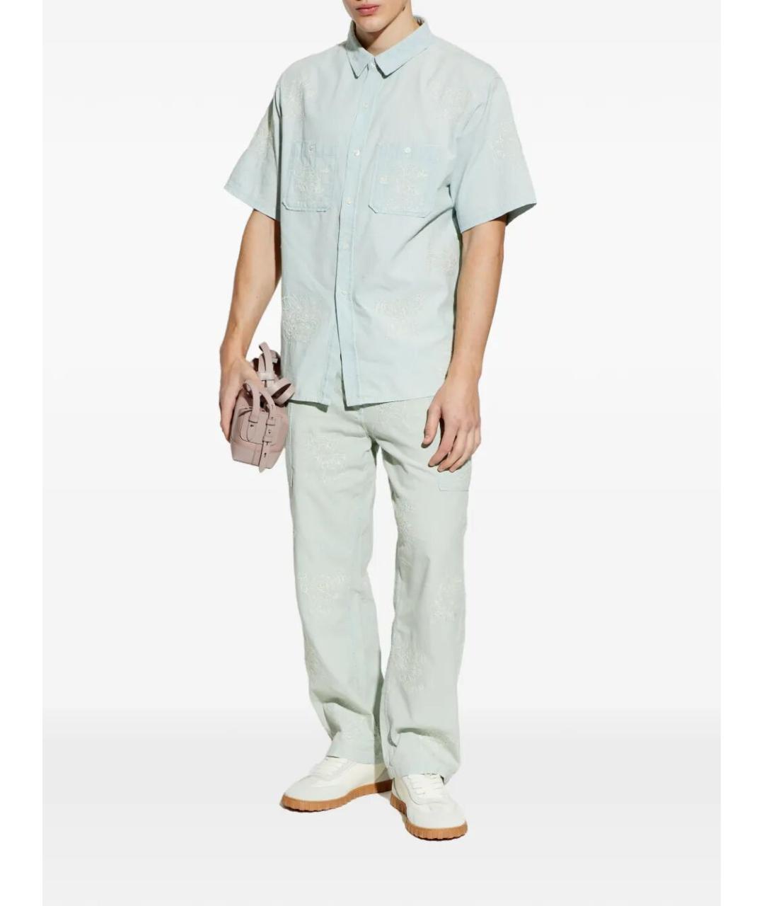 KENZO Синяя хлопковая кэжуал рубашка, фото 2