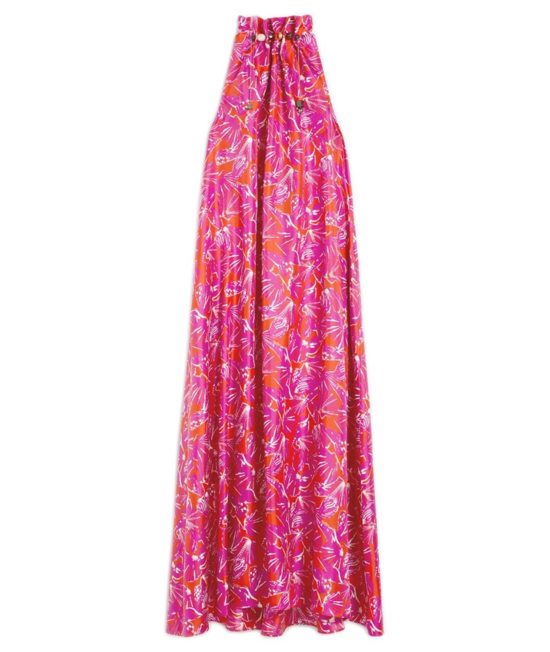 MAX MARA Фуксия шелковое повседневное платье, фото 1