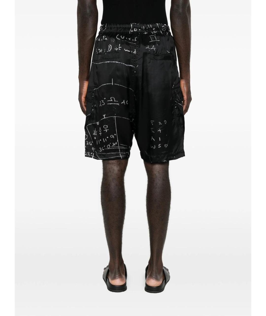 RICK OWENS Черные вискозные шорты, фото 4