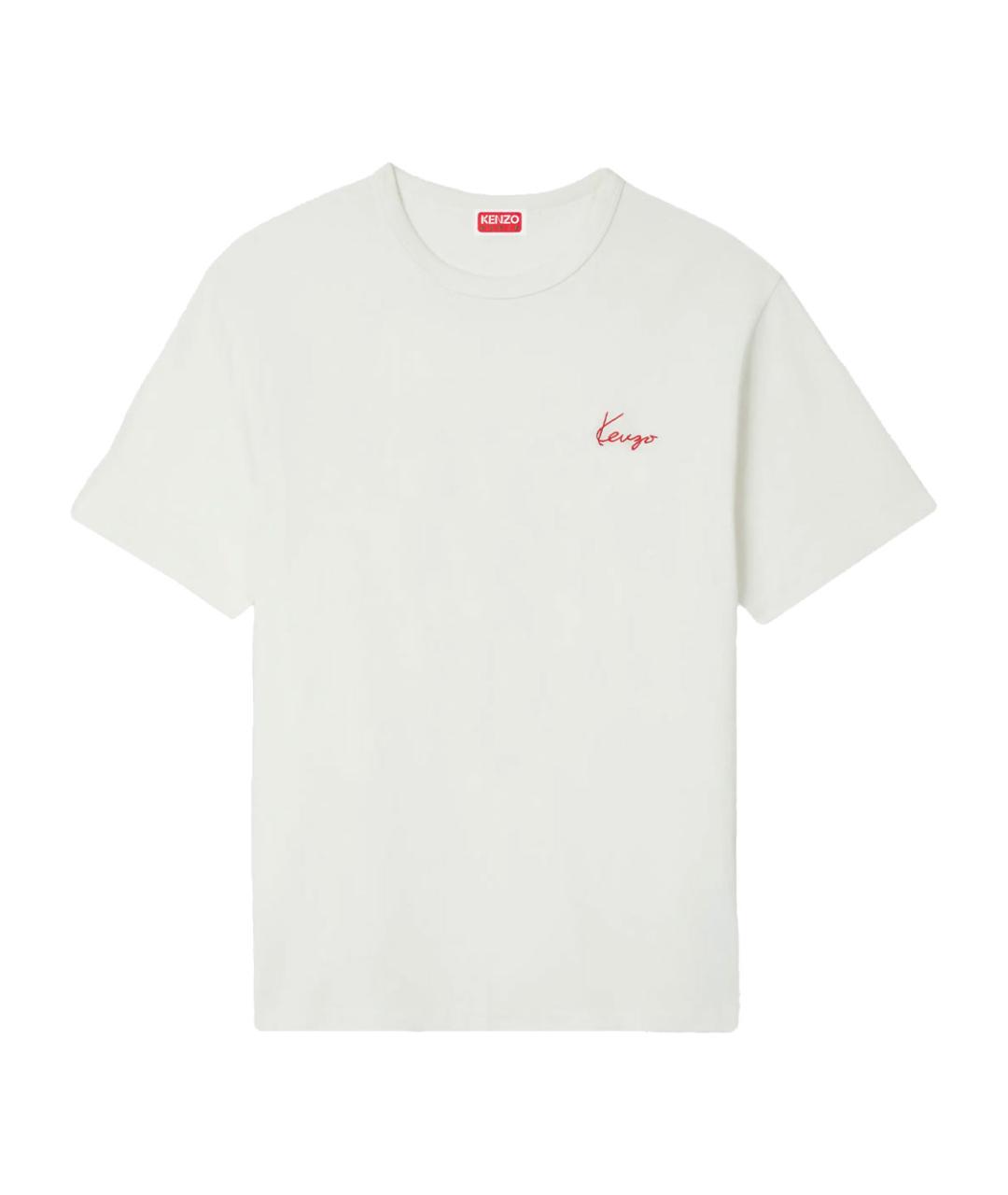 KENZO Белая хлопковая футболка, фото 1