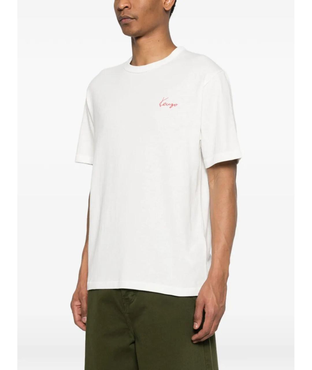 KENZO Белая хлопковая футболка, фото 2