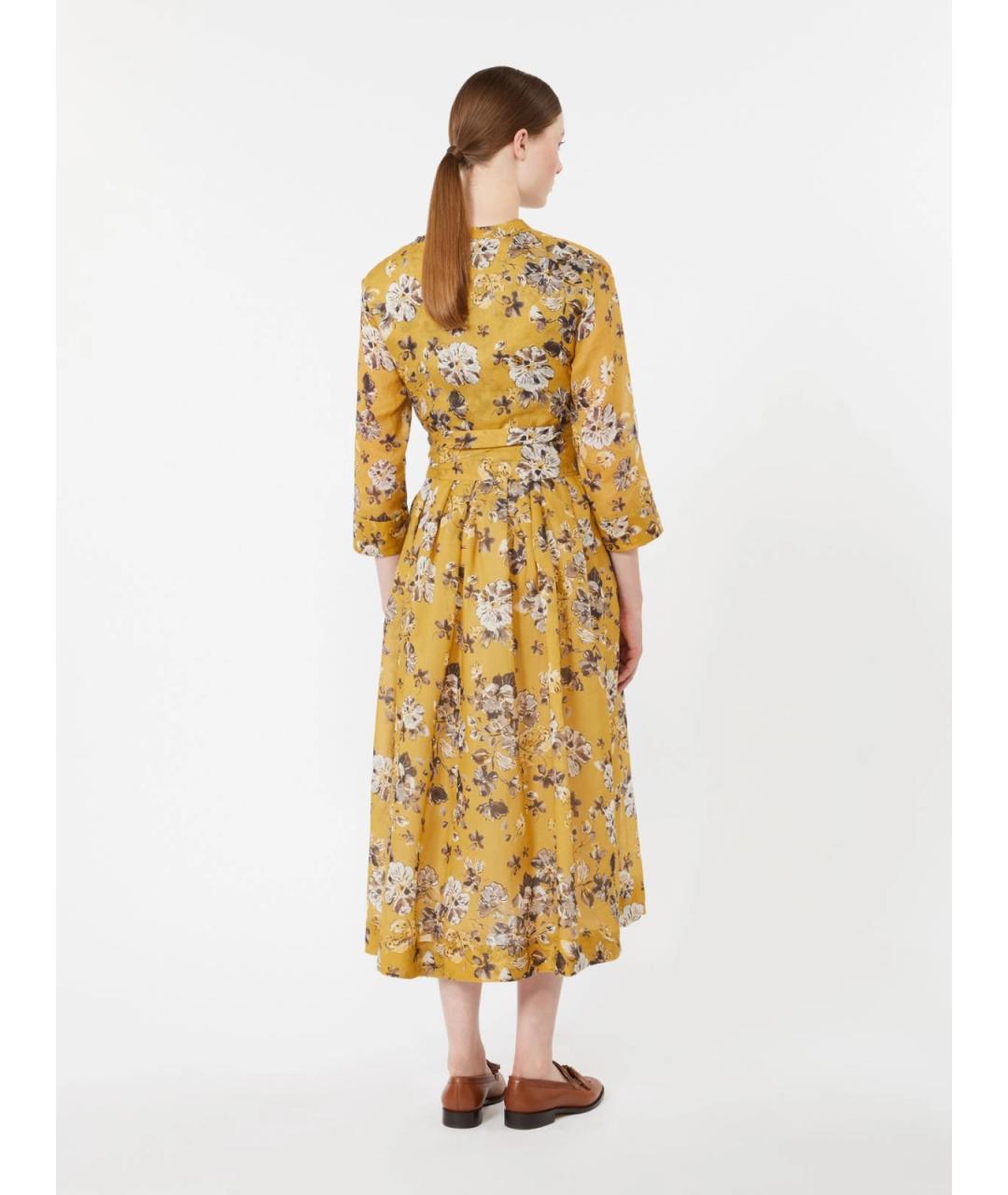 'S MAX MARA Желтое повседневное платье, фото 4