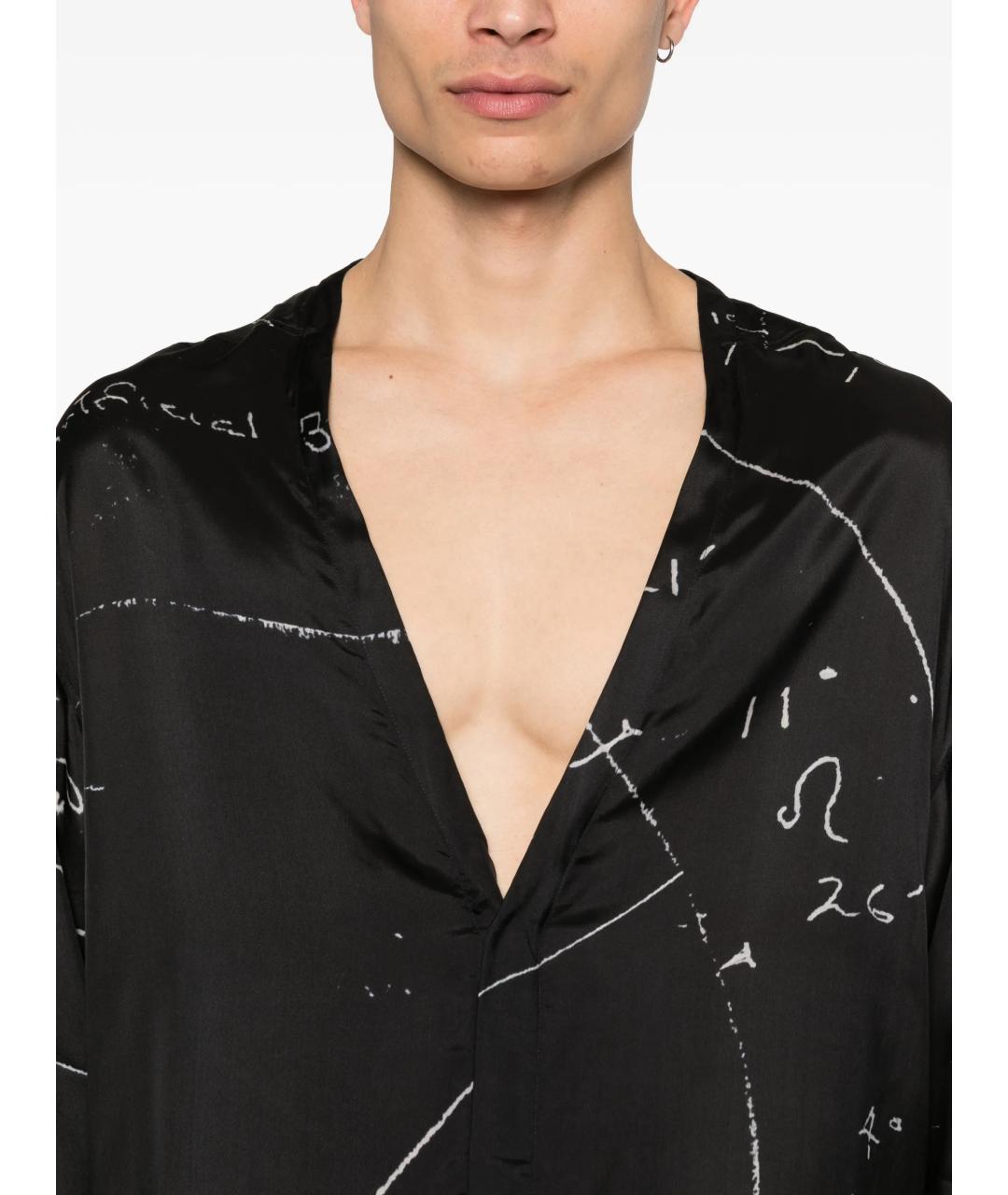 RICK OWENS Черная кэжуал рубашка, фото 5