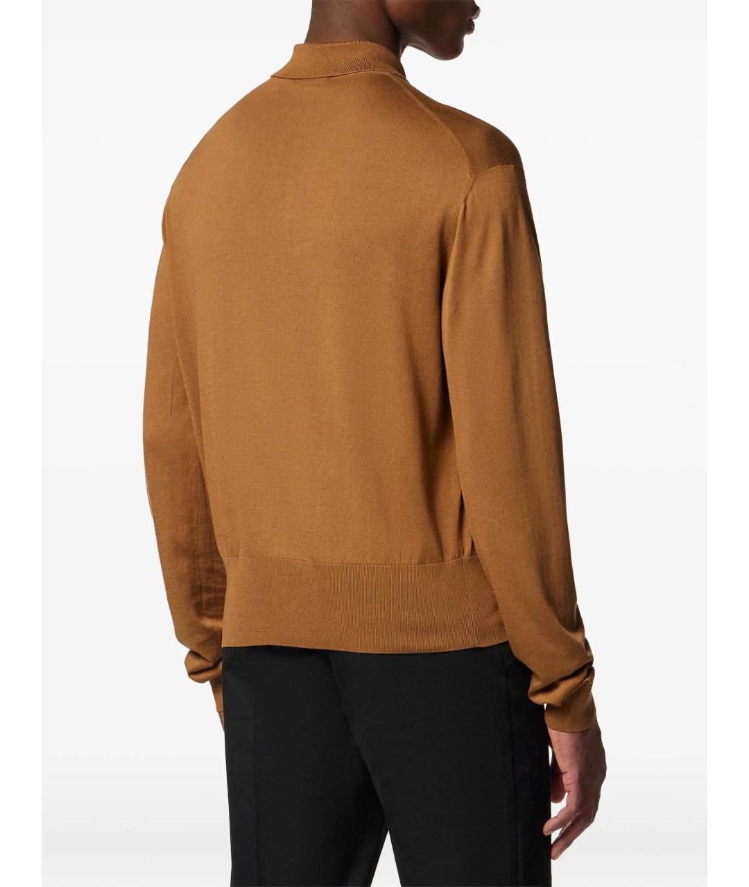 VERSACE Коричневый шелковый кардиган, фото 4