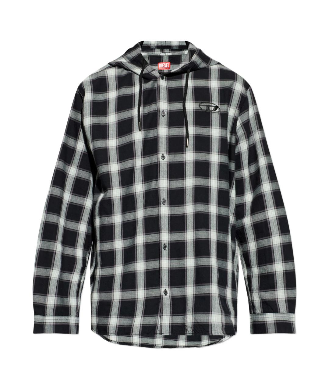 DIESEL Черная хлопковая кэжуал рубашка, фото 1