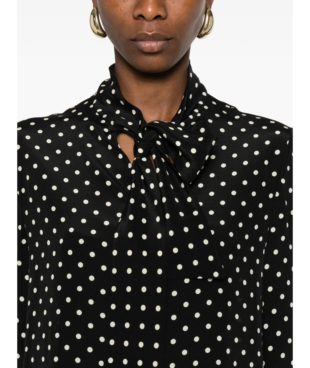 VALENTINO Черное шелковое коктейльное платье, фото 4