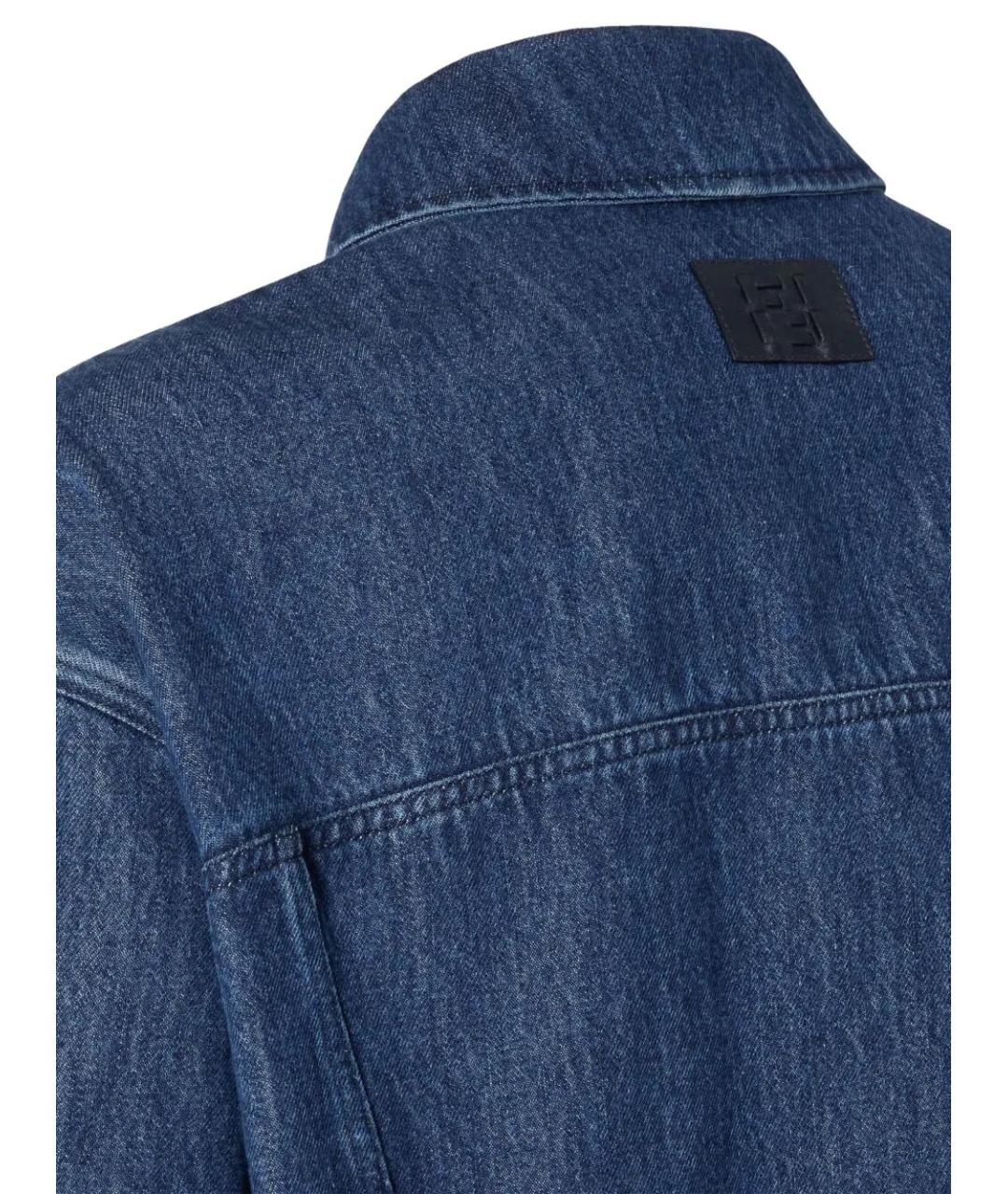 FENDI Синяя хлопковая куртка, фото 3