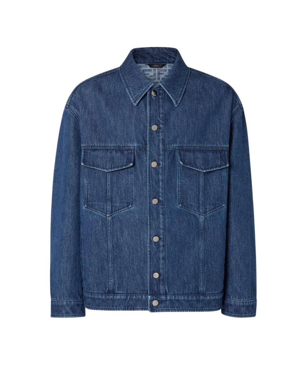 FENDI Синяя хлопковая куртка, фото 1