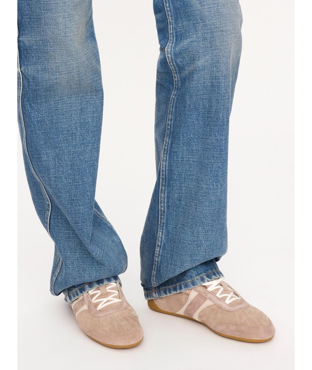 CHLOE Бежевые кожаные кроссовки, фото 2