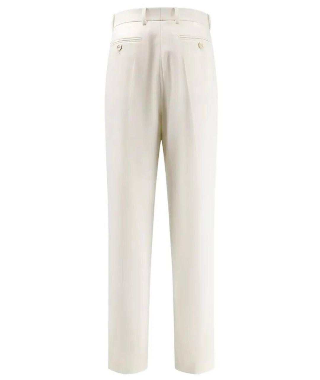 GIVENCHY Белые шерстяные прямые брюки, фото 2