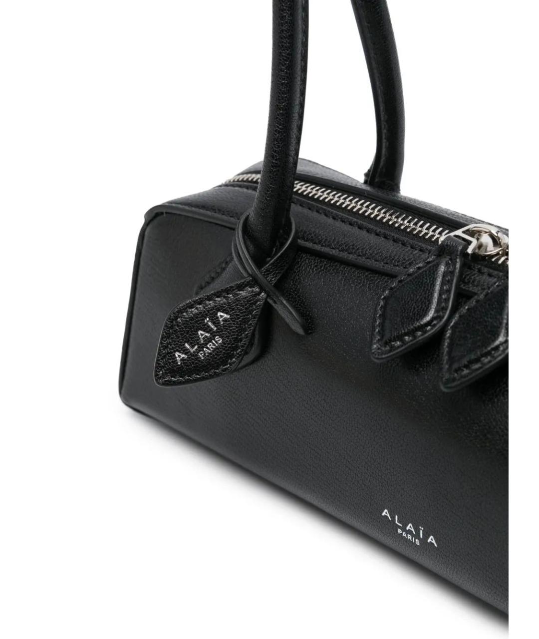 ALAIA Черная кожаная сумка через плечо, фото 3