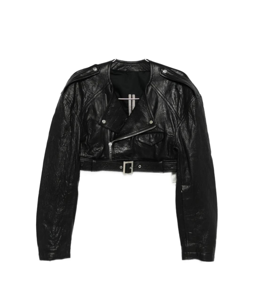 RICK OWENS Черная кожаная куртка, фото 1