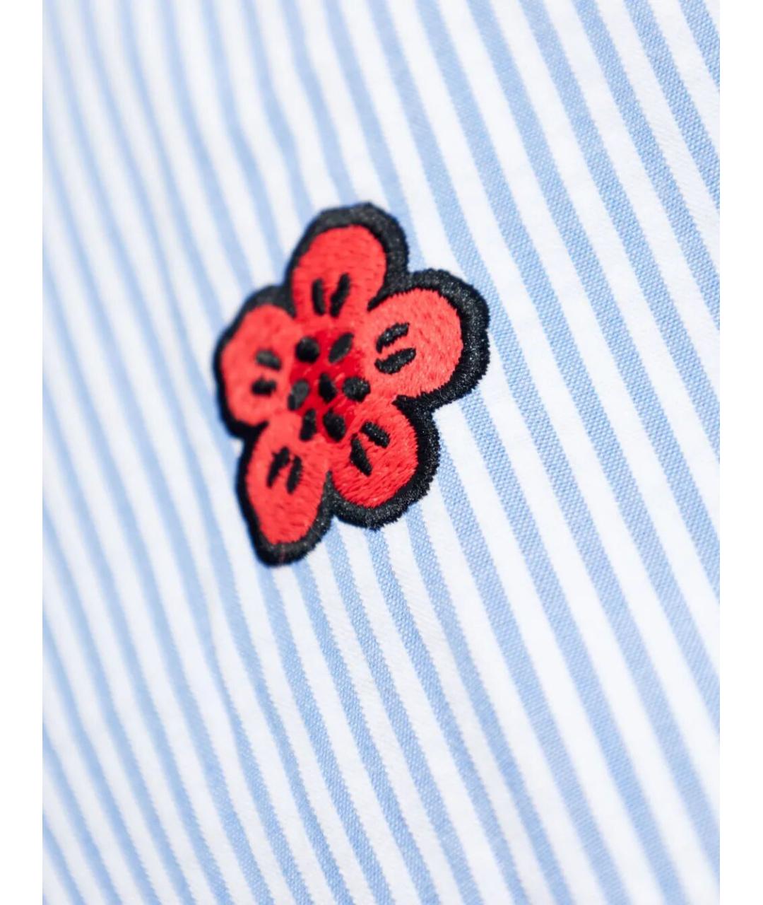 KENZO Синяя хлопковая кэжуал рубашка, фото 5