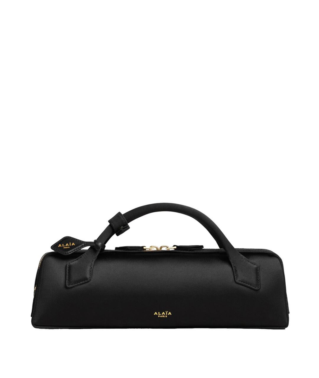ALAIA Черная тканевая сумка с короткими ручками, фото 1